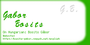 gabor bosits business card